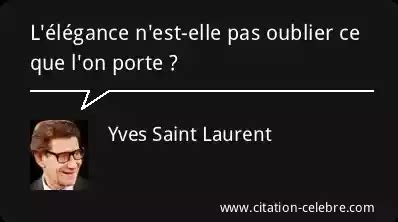 citation élégance yves saint laurent